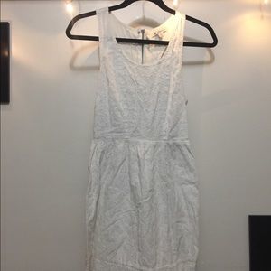 White cutout skater dress